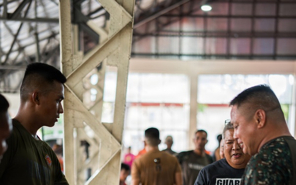 U.S. Marines and Philippine service members participate in Basketball Friendship Games