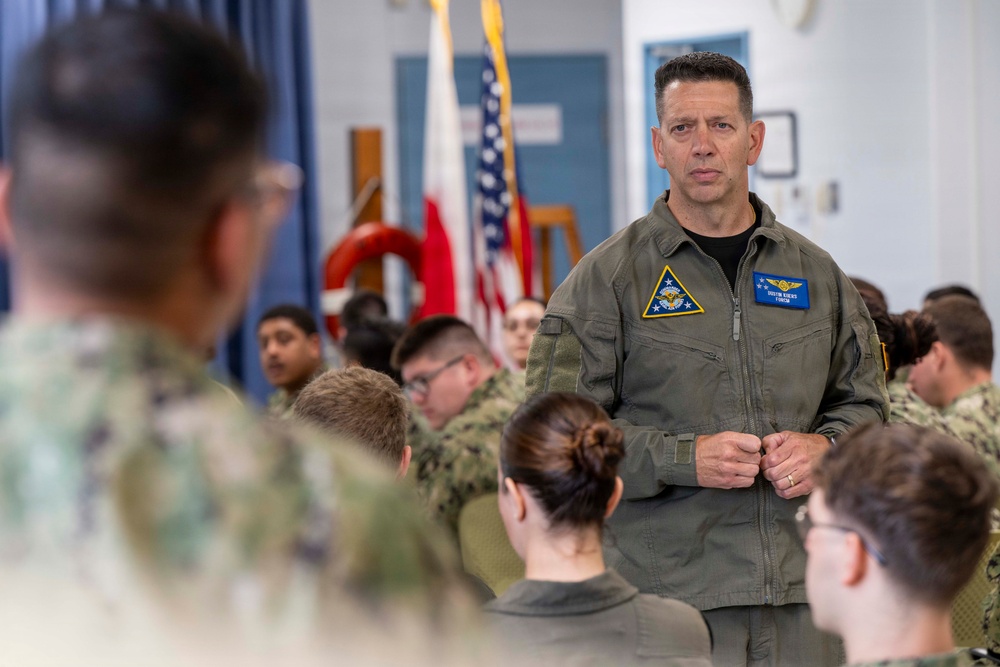 Force Master Chief Dustin Kuers visits Naval Air Facility Misawa