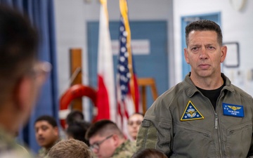 Force Master Chief Dustin Kuers visits Naval Air Facility Misawa