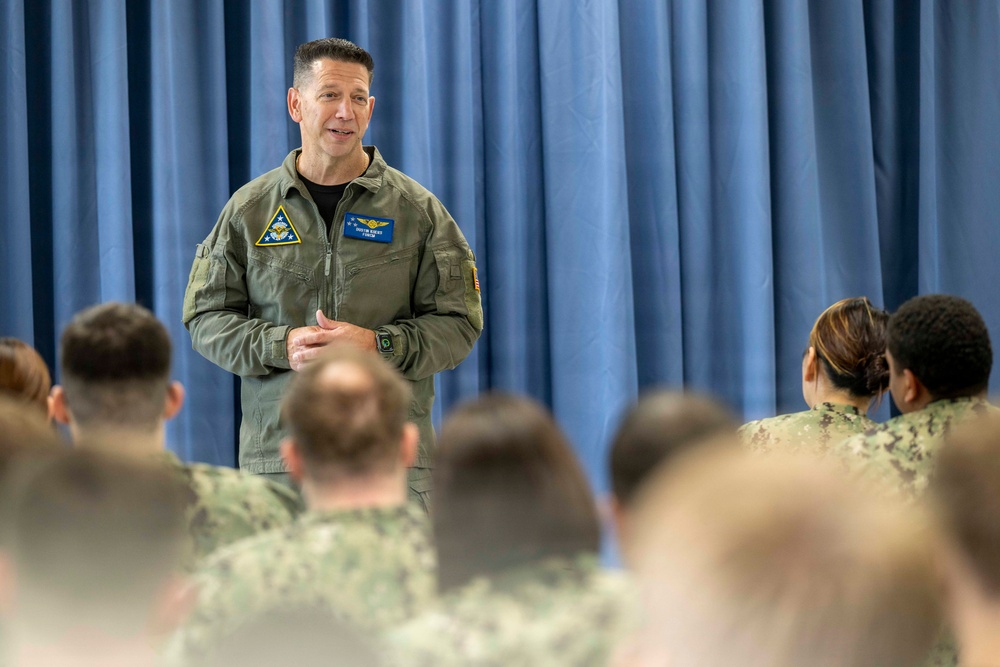 Force Master Chief Dustin Kuers visits Naval Air Facility Misawa