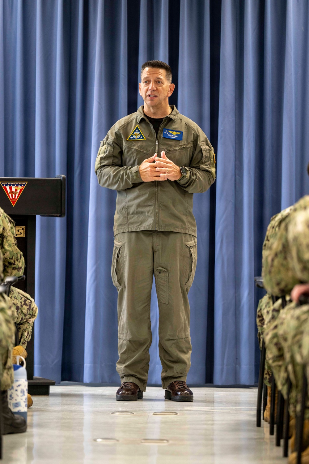 Force Master Chief Dustin Kuers visits Misawa Air Base