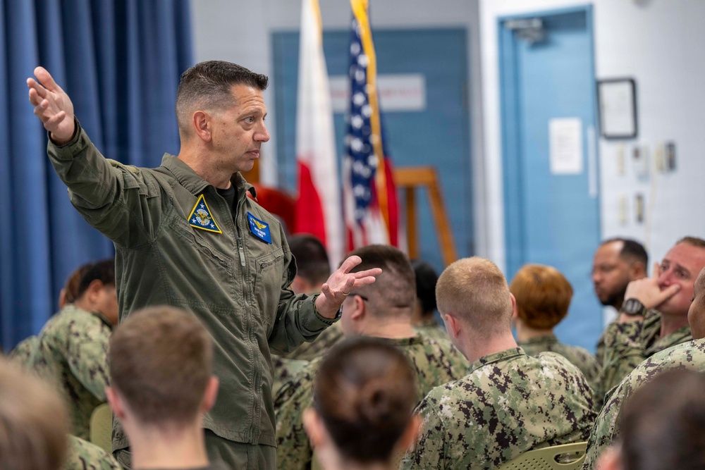 Force Master Chief Dustin Kuers visits Naval Air Facility Misawa