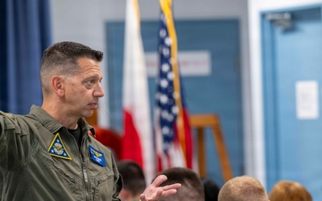 Force Master Chief Dustin Kuers visits Naval Air Facility Misawa