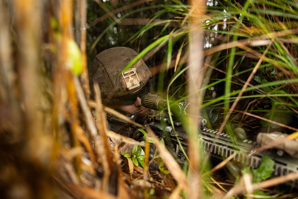 U.S. Marines with 12th LCT Participate in Survival Training at Jungle Warfare Training Center