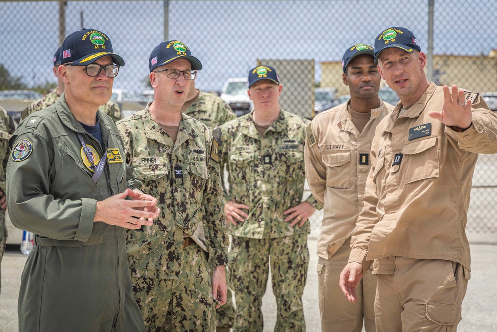 Rear Adm. Michael Van Poots, Deputy Commander, Submarine Forces, visits USS Frank Cable (AS 40)