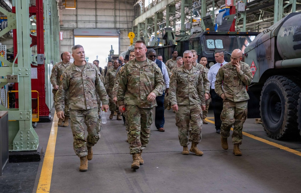 U.S. Army Brig. Gen. Thomas E. Burke, chief of staff, U.S. Army Pacific visits APS-4 and the MSC-K at Camp Carroll, Republic of Korea.