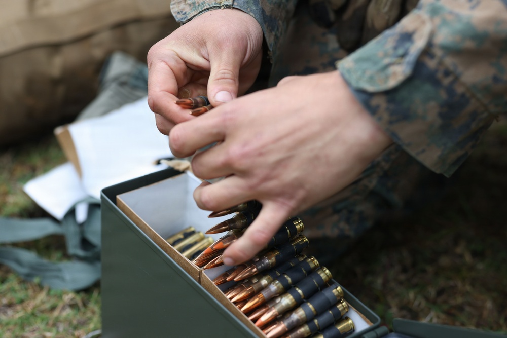 Marines with 2/8 Conduct Machine Gun Live Fire Range