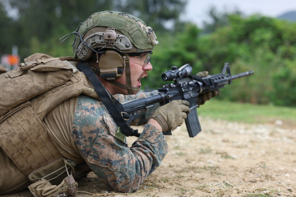 Marines with 2/8 Conduct Machine Gun Live Fire Range