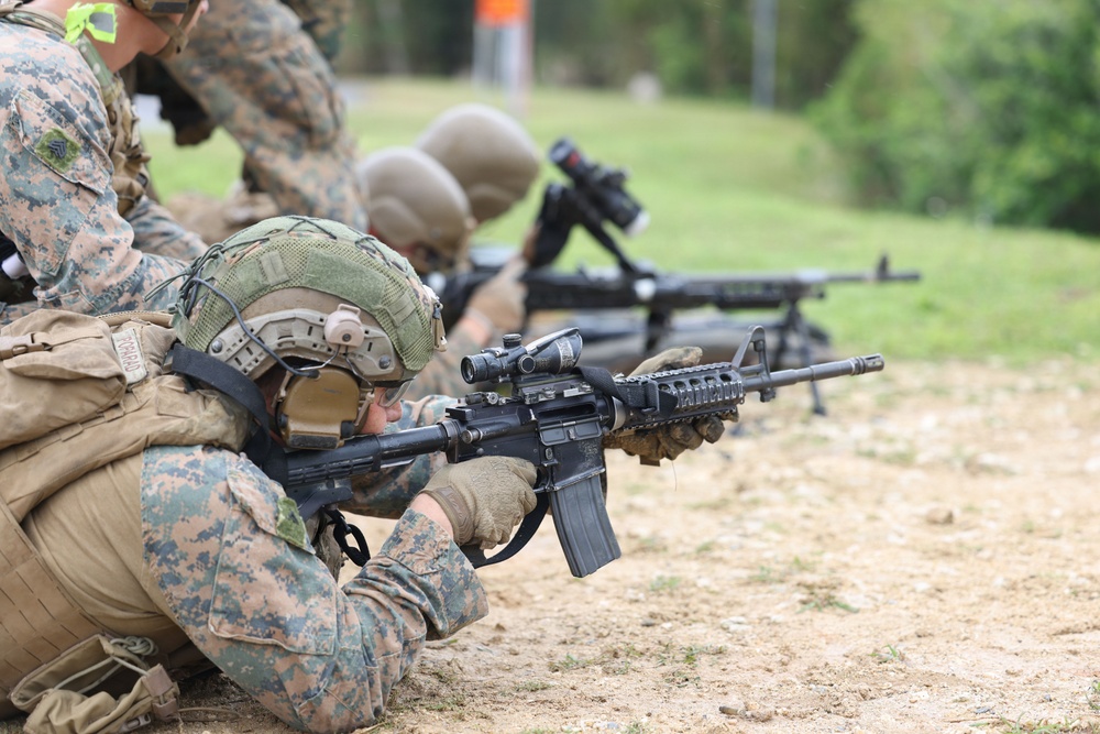 Marines with 2/8 Conduct Machine Gun Live Fire Range