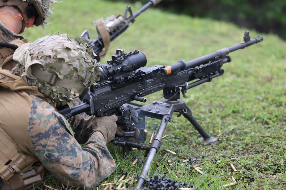 Marines with 2/8 Conduct Machine Gun Live Fire Range