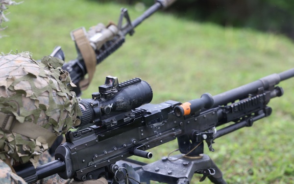 Marines with 2/8 Conduct Machine Gun Live Fire Range
