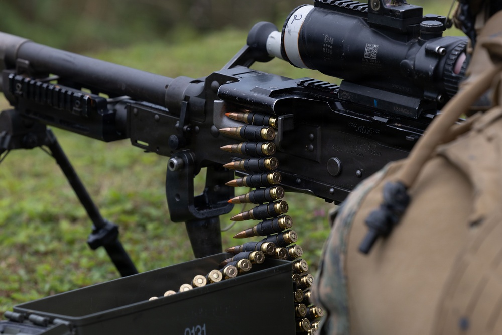 Marines with 2/8 Conduct Machine Gun Live Fire Range
