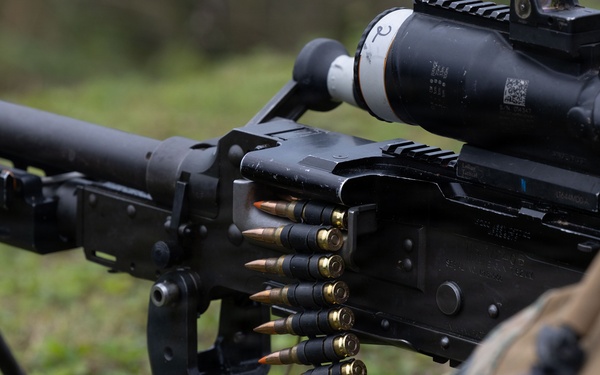 Marines with 2/8 Conduct Machine Gun Live Fire Range