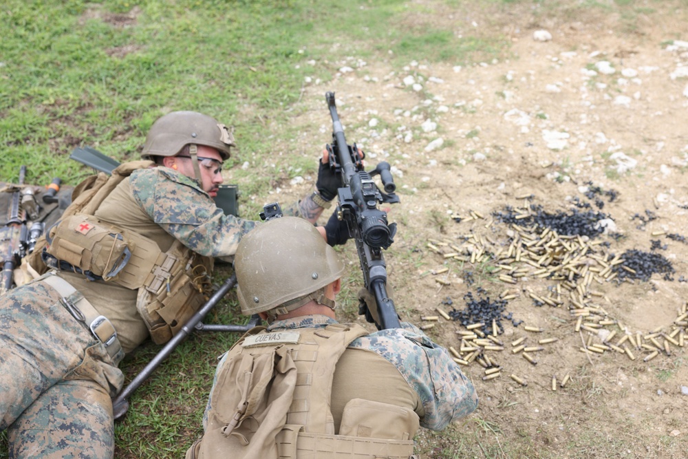 Marines with 2/8 Conduct Machine Gun Live Fire Range