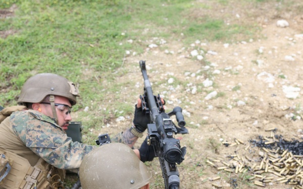 Marines with 2/8 Conduct Machine Gun Live Fire Range