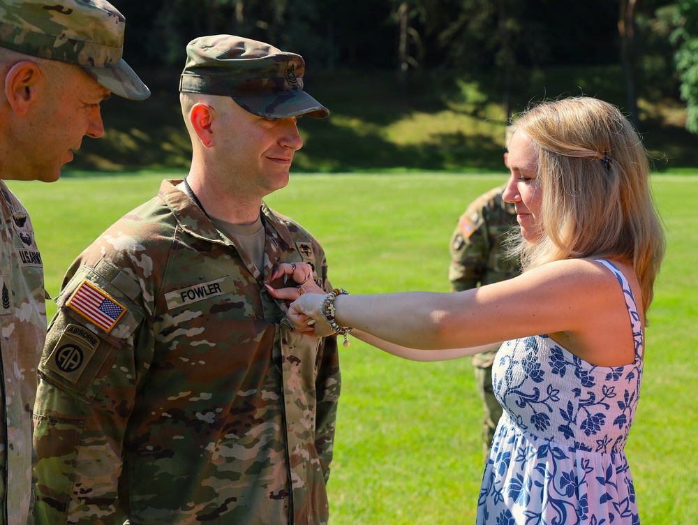 Master Sgt. Fowler Lateral Appointment