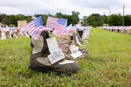 Memorial boot display honors service members’ sacrifice