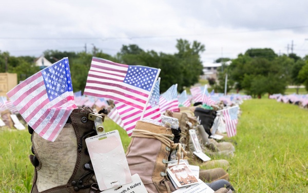 Memorial boot display honors service members’ sacrifice