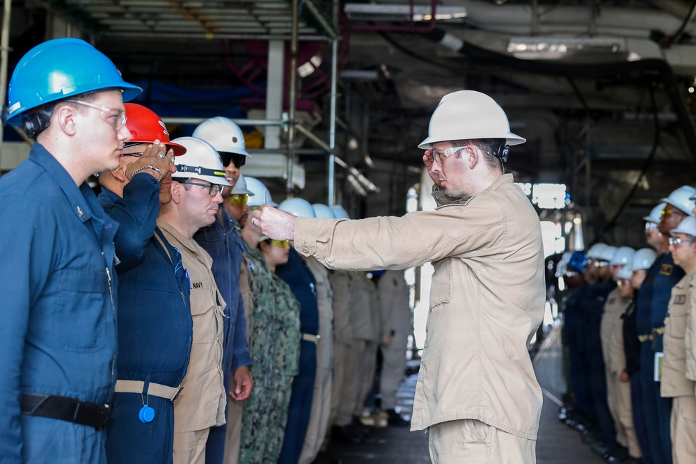 USS Bataan (LHD 5) Rings Off Lt. Nicholas Batelli