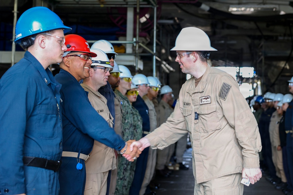 USS Bataan (LHD 5) Rings Off Lt. Nicholas Batelli