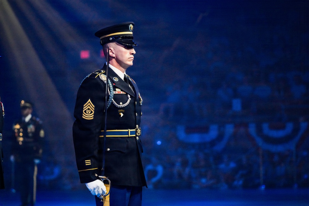 Lt. Gen. Robert Harter hosts Twilight Tattoo