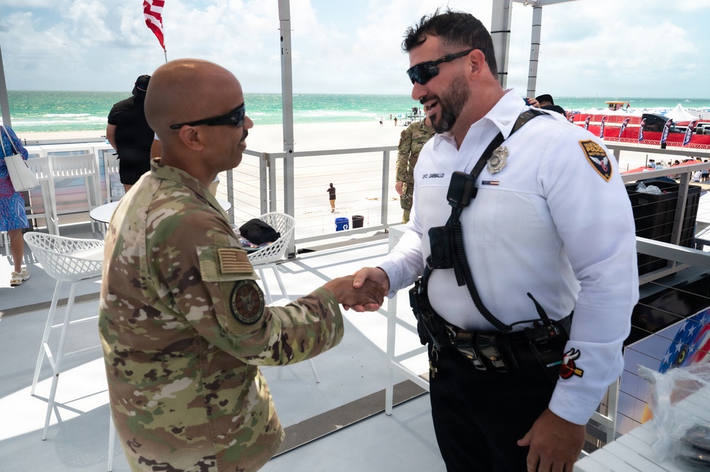 AFRC Command Chief Nuñez presented with Miami Beach Police Motor Unit coin