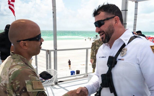 AFRC Command Chief Nuñez presented with Miami Beach Police Motor Unit coin