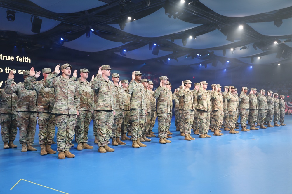 Lt. Gen. Robert Harter hosts Twilight Tattoo