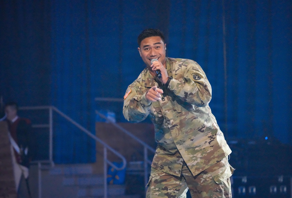Lt. Gen. Robert Harter hosts Twilight Tattoo