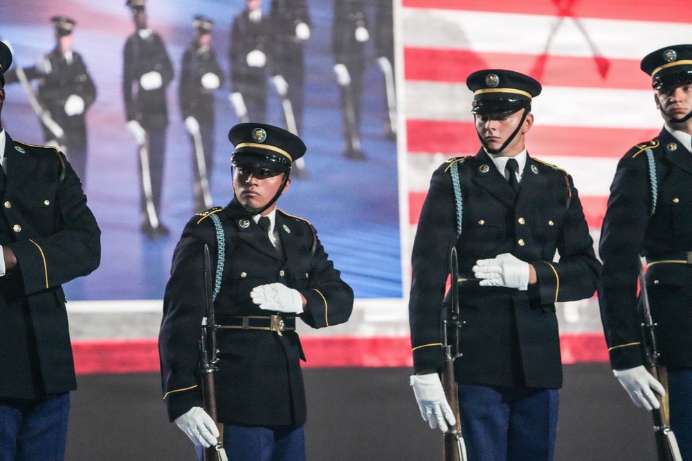 Lt. Gen. Robert Harter hosts Twilight Tattoo