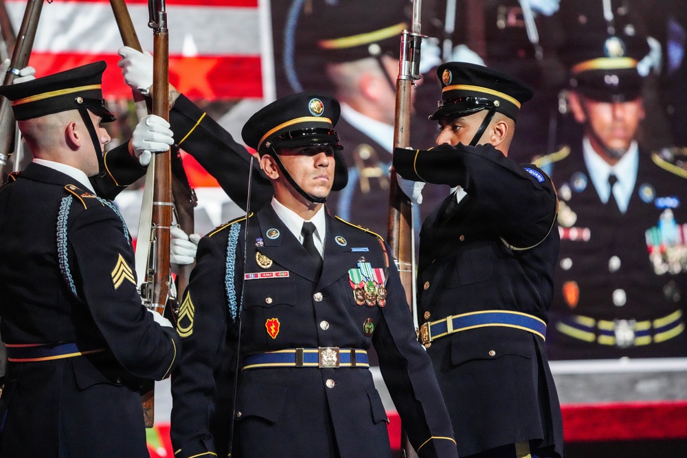 Lt. Gen. Robert Harter hosts Twilight Tattoo
