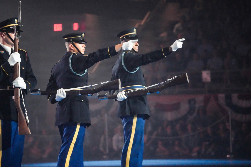 Lt. Gen. Robert Harter hosts Twilight Tattoo