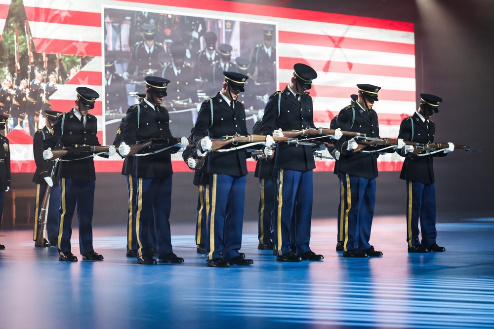 Lt. Gen. Robert Harter hosts Twilight Tattoo