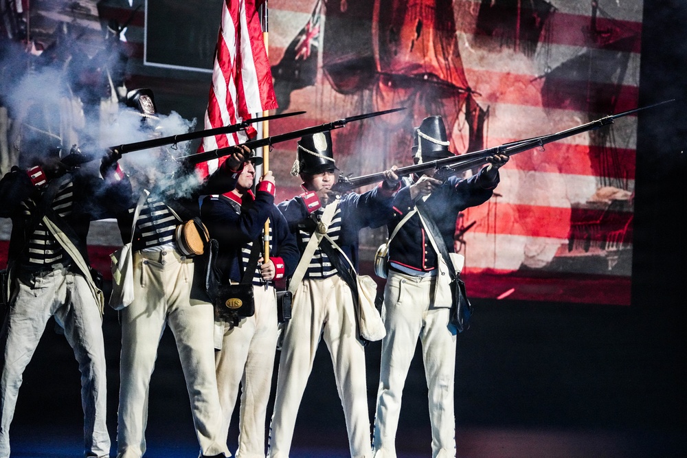 Lt. Gen. Robert Harter hosts Twilight Tattoo