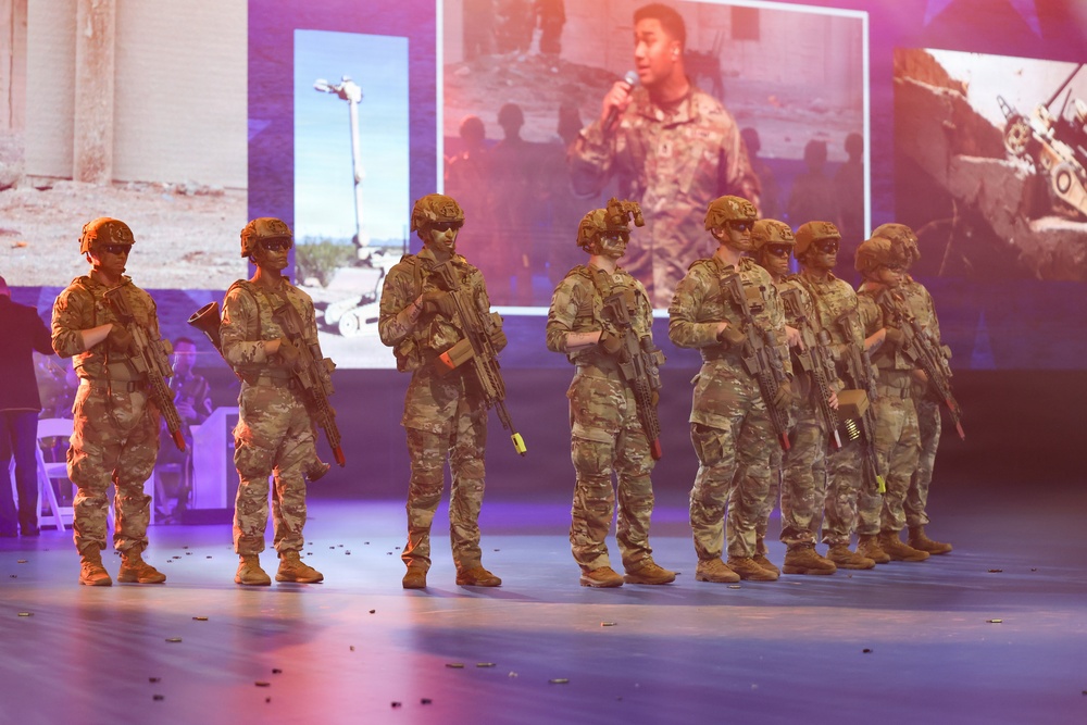 Lt. Gen. Robert Harter hosts Twilight Tattoo