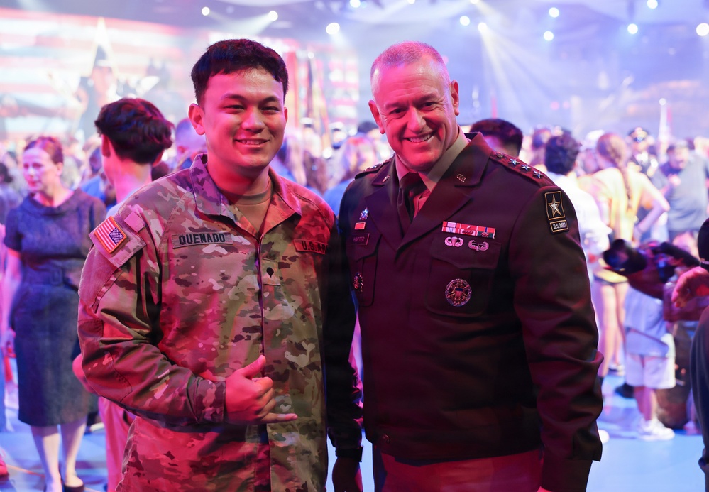 Lt. Gen. Robert Harter hosts Twilight Tattoo