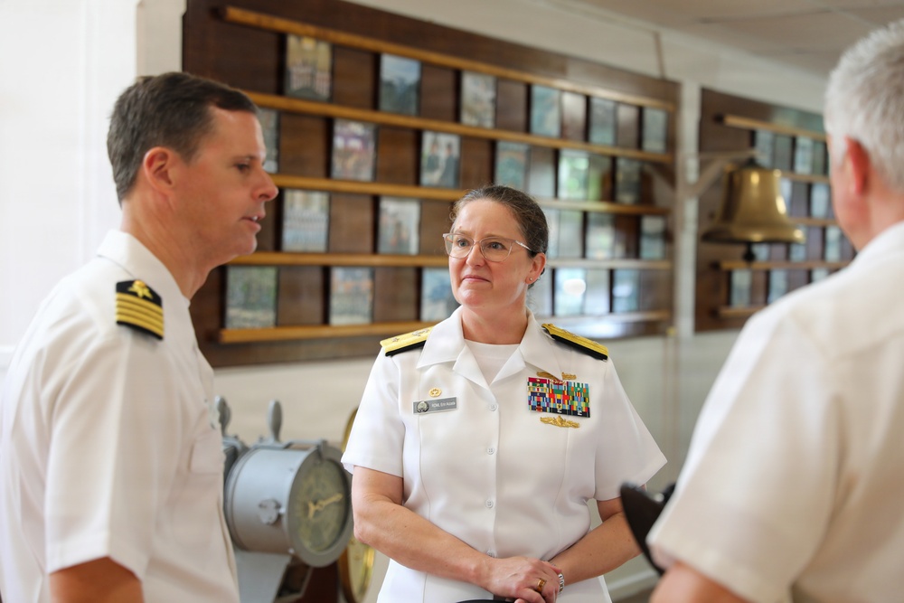 Rear Adm. Erin E. O. Acosta visits Tulane NROTC