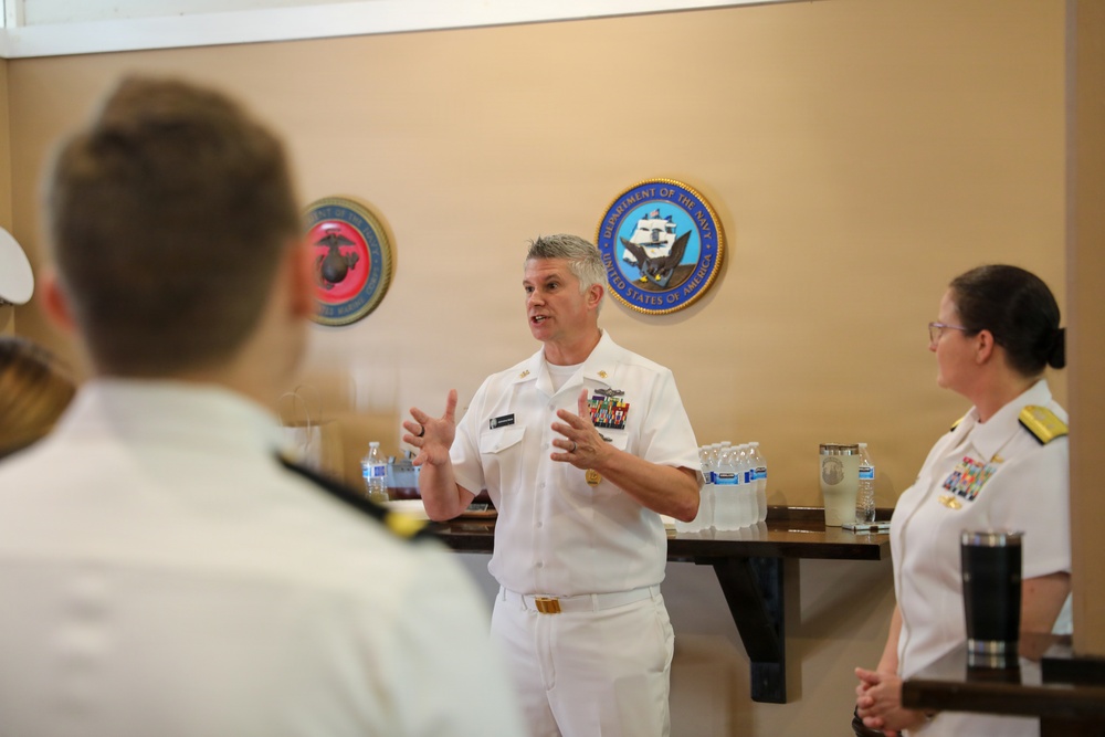 Rear Adm. Erin E. O. Acosta visits Tulane NROTC