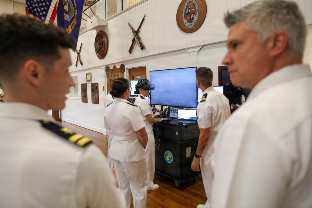 Rear Adm. Erin E. O. Acosta visits Tulane NROTC