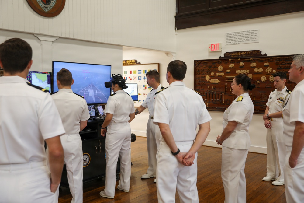 Rear Adm. Erin E. O. Acosta visits Tulane NROTC