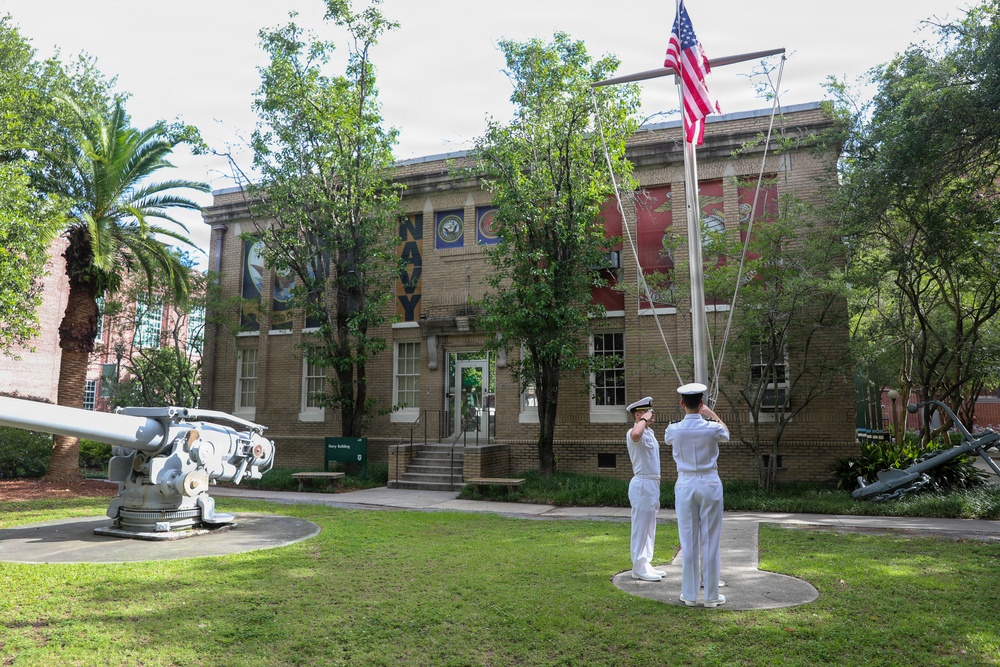 Rear Adm. Erin E. O. Acosta visits Tulane NROTC