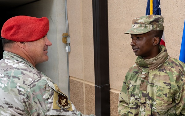 Major General Matthew Wolfe Davidson reviews BMT graduation at JBSA Lackland