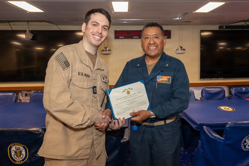 USS Bataan Officer Awards and Ringoff