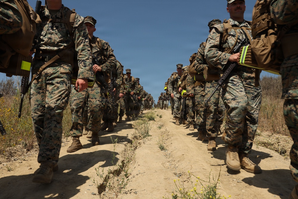 9th Communication Battalion conducts a six-mile hike