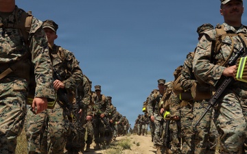 9th Communication Battalion conducts a six-mile hike