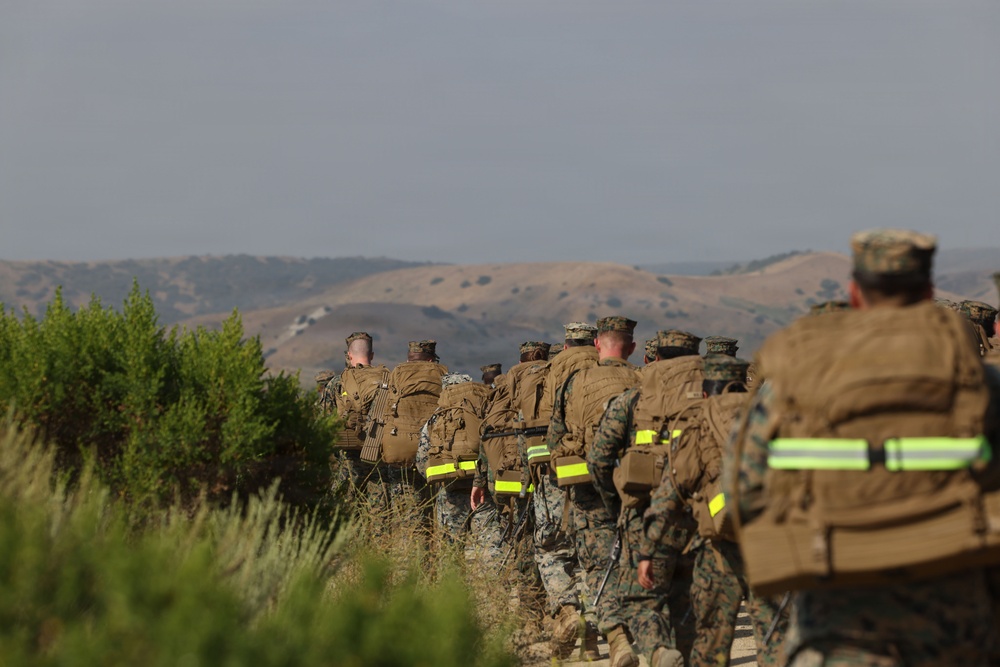9th Communication Battalion conducts a six-mile hike