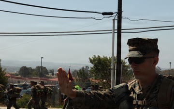 9th Communication Battalion conducts a six-mile hike