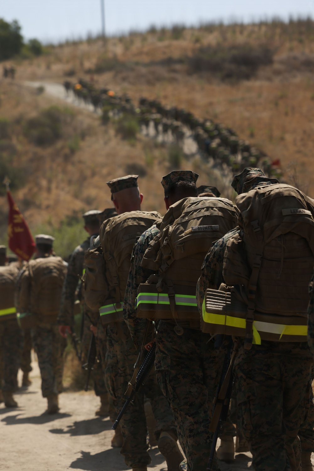 9th Communication Battalion conducts a six-mile hike