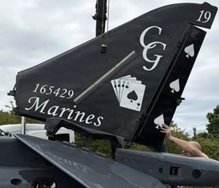 A Harrier comes home to Annapolis: AV-8B display dedicated to Marine Corps Aviation