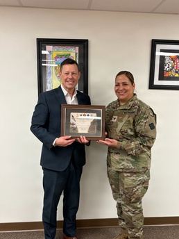 Fort McCoy Garrison commander presents certificates of appreciation to Sparta and Tomah school districts